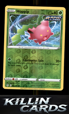 Reverse Holofoil Hoppip 002/203 Pokemon Common SWSH07: Evolving Skies Card NM