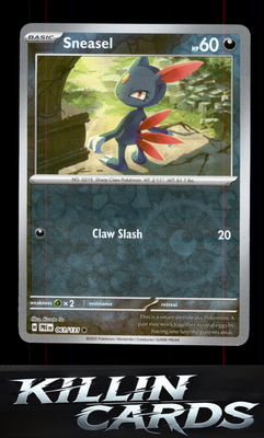 Reverse Holofoil Sneasel 061/131 Pokemon Common SV: Prismatic Evolutions Card NM