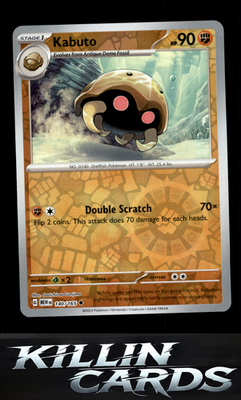 Reverse Holofoil Kabuto 140/165 Pokemon Uncommon SV: Scarlet & Violet 151 Card N