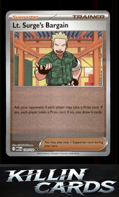 Reverse Holofoil Lt. Surge's Bargain - 120/132 120/132 Pokemon Uncommon ME01: Me
