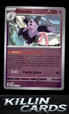 Reverse Holofoil Grumpig 063/132 Pokemon Uncommon ME01: Mega Evolution Card NM
