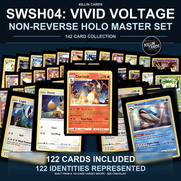 Pokemon TCG SWSH04: Vivid Voltage C/UC/R Standard Set 122 Cards