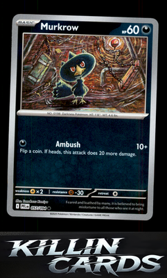 Reverse Holofoil Murkrow 057/094 Pokemon Common ME02: Phantasmal Flames Card NM