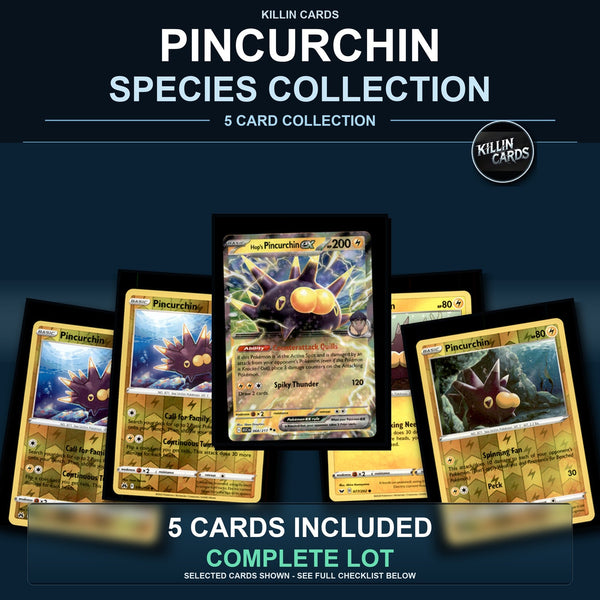 Pokemon TCG Pincurchin Species Collection 5 Different Cards
