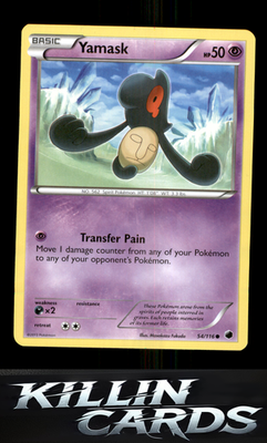 Yamask (54) 54/116 Pokemon Common Plasma Freeze Card NM