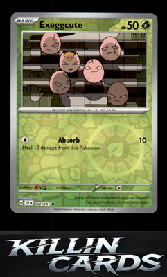 Reverse Holofoil Exeggcute - 002/191 002/191 Pokemon Common SV08: Surging Sparks