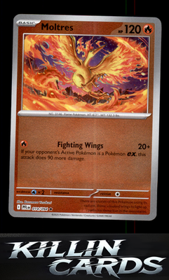 Reverse Holofoil Moltres 014/094 Pokemon Rare ME02: Phantasmal Flames Card NM