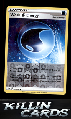 Reverse Holofoil Wash Water Energy 165/185 Pokemon Uncommon SWSH04: Vivid Voltag
