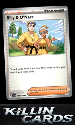 Billy & O'Nare 142/159 Pokemon Common SV09: Journey Together Card NM