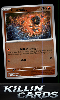 Reverse Holofoil Charcadet 019/094 Pokemon Common ME02: Phantasmal Flames Card N