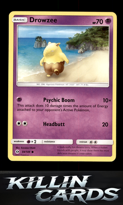 Drowzee 59/149 Pokemon Common SM Base Set Card NM