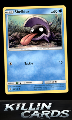 Shellder 33/149 Pokemon Common SM Base Set Card NM