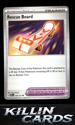 Rescue Board 126/131 Pokemon Uncommon SV: Prismatic Evolutions Card NM
