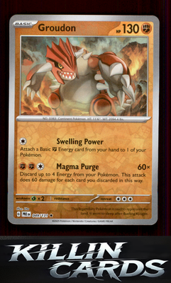 Reverse Holofoil Groudon 049/131 Pokemon Rare SV: Prismatic Evolutions Card NM