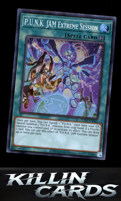 1st Edition P.U.N.K. JAM Extreme Session POTE-EN065 YuGiOh Super Rare Power of t
