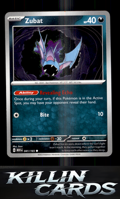 Zubat 041/165 Pokemon Common SV: Scarlet & Violet 151 Card NM