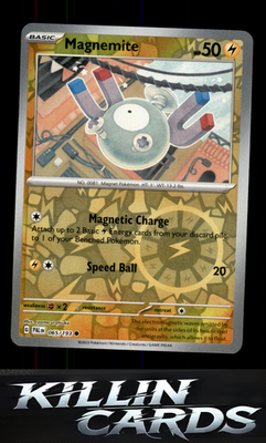 Reverse Holofoil Magnemite 065/193 Pokemon Common SV02: Paldea Evolved Card NM