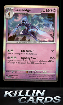 Ceruledge - 040/091 040/091 Pokemon Rare SV: Paldean Fates Card NM