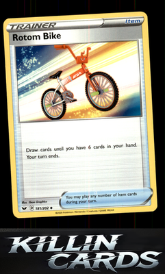 Rotom Bike 181/202 Pokemon Uncommon SWSH01: Sword & Shield Base Set Card NM