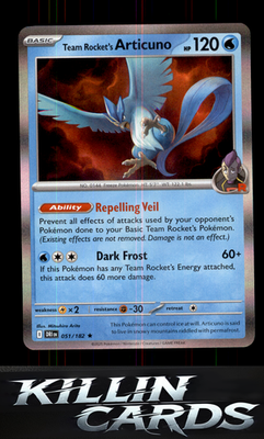 Team Rocket's Articuno 051/182 Pokemon Rare SV10: Destined Rivals Card NM