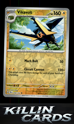 Reverse Holofoil Vikavolt 056/162 Pokemon Uncommon SV05: Temporal Forces Card NM