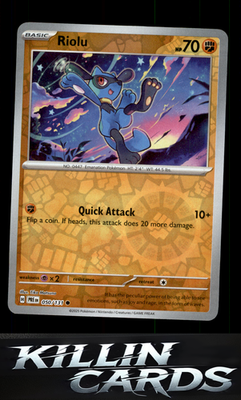 Reverse Holofoil Riolu 050/131 Pokemon Common SV: Prismatic Evolutions Card NM
