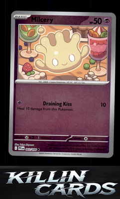 Reverse Holofoil Milcery 043/094 Pokemon Common ME02: Phantasmal Flames Card NM