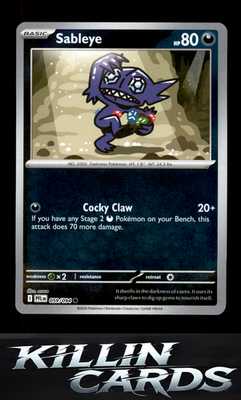 Reverse Holofoil Sableye 059/094 Pokemon Common ME02: Phantasmal Flames Card NM