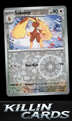 Reverse Holofoil Lopunny 084/131 Pokemon Common SV: Prismatic Evolutions Card NM