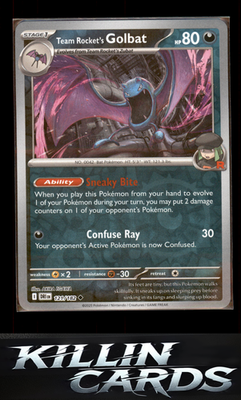 Reverse Holofoil Team Rocket's Golbat 121/182 Pokemon Uncommon SV10: Destined Ri