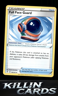 Full Face Guard 148/203 Pokemon Uncommon SWSH07: Evolving Skies Card NM