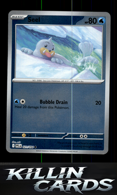 Reverse Holofoil Seel 021/094 Pokemon Common ME02: Phantasmal Flames Card NM