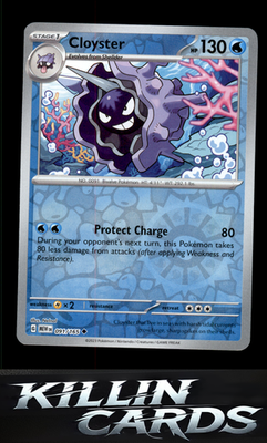 Reverse Holofoil Cloyster 091/165 Pokemon Uncommon SV: Scarlet & Violet 151 Card