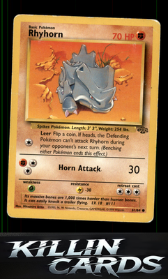 Rhyhorn 61/64 Pokemon Common Jungle Card LP