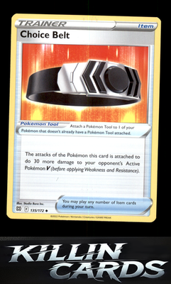 Choice Belt 135/172 Pokemon Uncommon SWSH09: Brilliant Stars Card NM