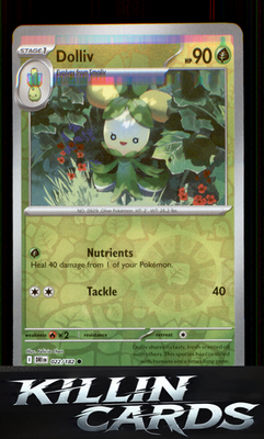 Reverse Holofoil Dolliv 022/182 Pokemon Common SV10: Destined Rivals Card NM