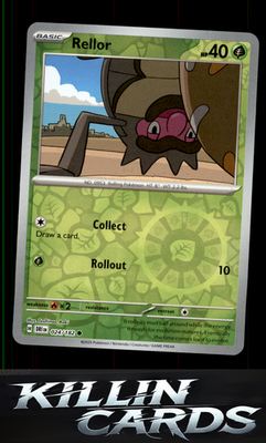 Reverse Holofoil Rellor 024/182 Pokemon Common SV10: Destined Rivals Card NM