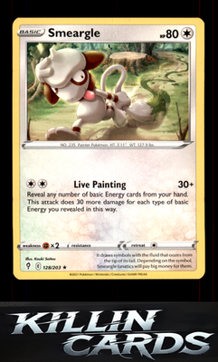 Smeargle 128/203 Pokemon Rare SWSH07: Evolving Skies Card NM