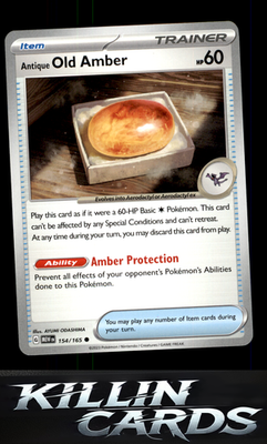 Antique Old Amber 154/165 Pokemon Common SV: Scarlet & Violet 151 Card NM