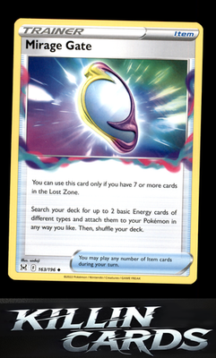 Mirage Gate 163/196 Pokemon Uncommon SWSH11: Lost Origin Card NM
