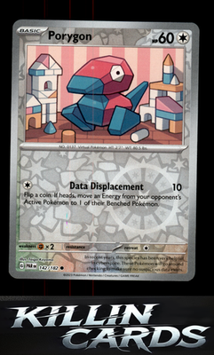 Reverse Holofoil Porygon 142/182 Pokemon Common SV04: Paradox Rift Card NM
