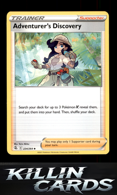Adventurer's Discovery 224/264 Pokemon Uncommon SWSH08: Fusion Strike Card NM