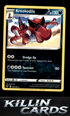 Krookodile 109/185 Pokemon Rare SWSH04: Vivid Voltage Card NM