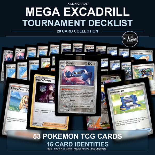 Partial Pokemon TCG World Championships 2026 Mega Excadrill Decklist 53 Cards Deck