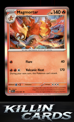 Magmortar 010/091 Pokemon Rare SV: Paldean Fates Card NM