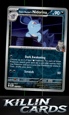 Reverse Holofoil Team Rocket's Nidorina 115/182 Pokemon Common SV10: Destined Ri