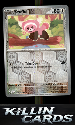 Reverse Holofoil Stufful 052/064 Pokemon Common SV: Shrouded Fable Card NM