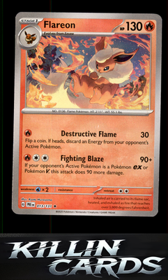 Flareon 013/131 Pokemon Rare SV: Prismatic Evolutions Card NM