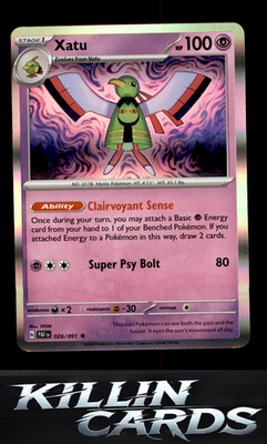 Xatu - 026/091 026/091 Pokemon Rare SV: Paldean Fates Card NM