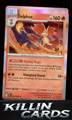 Delphox 013/086 Pokemon Rare ME04: Chaos Rising Card NM